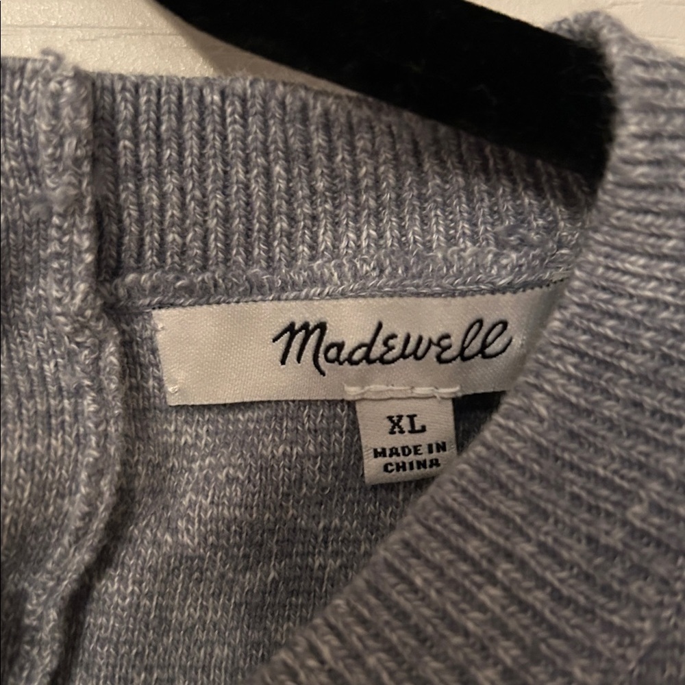 Madewell Heather Gray Knit Sweater size XL - Picture 2 of 3